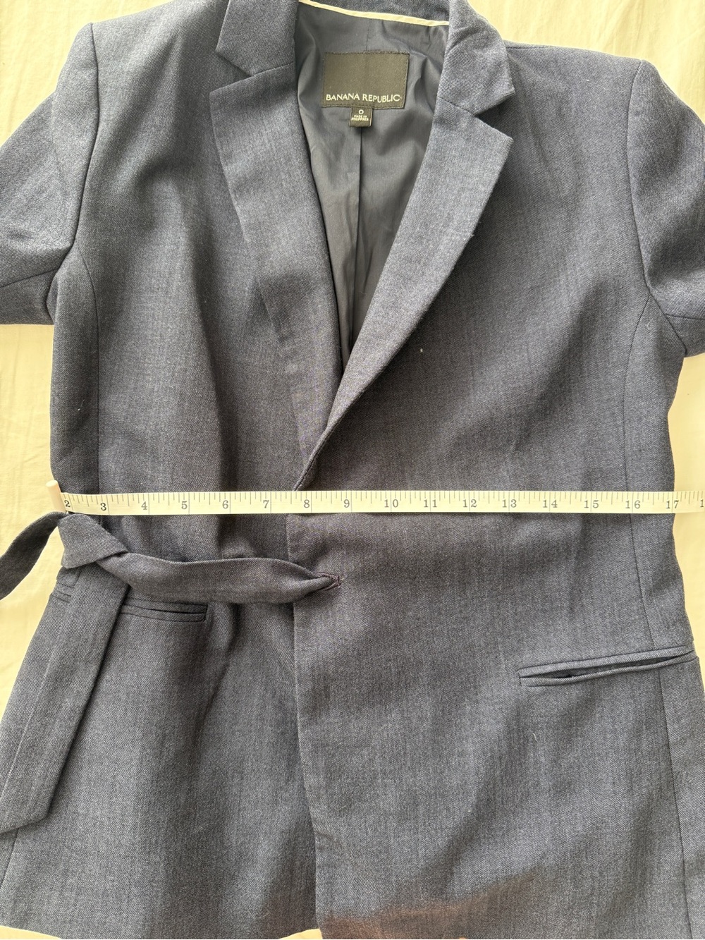 Banana Republic Women's Dark Navy Tie-Waist Blazer - Picture 8 of 8